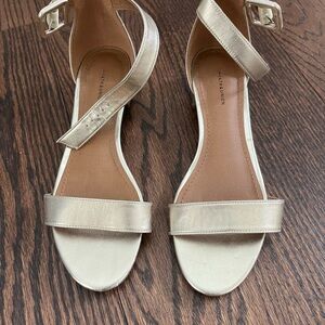 14th & Union Gold Heels Strappy Sandals